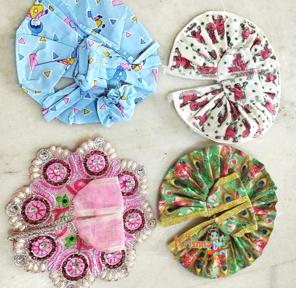 (Pack of 4) Pink Color Letest Laddu Gopal God Fabric Embroidery Designer Dress