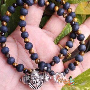 Pure Tulsi with Tiger Ball Special Narasimha Strong Kavach Silver Bracelet