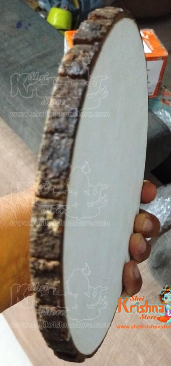 Wooden Slice Digital Oil Painting Printed Photo Frame Shri Premanand ji Maharaj