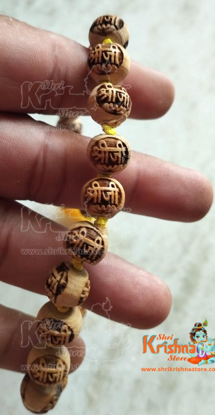 27+1 Beads Sriji Carved Pure Tulsi Japa Mala | Sacred Chanting Mala