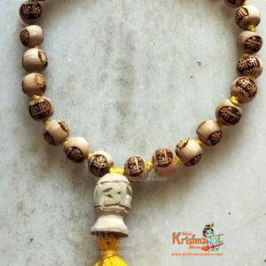 27+1 Beads Sriji Carved Pure Tulsi Japa Mala | Sacred Chanting Mala