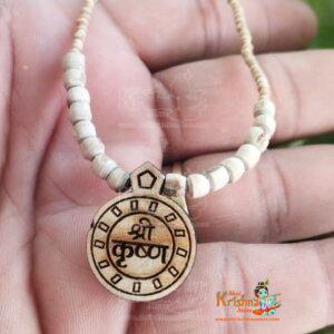 Radha Carved Locket Pure Tulasi Kanthi Mala