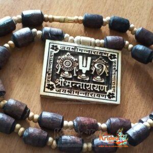 Shriman Narayan Original Tulsi Locket With Shyma Tulsi Beads Mala