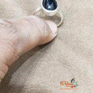 Natural Black Sulemani Hakik Agate Gemstone Ring