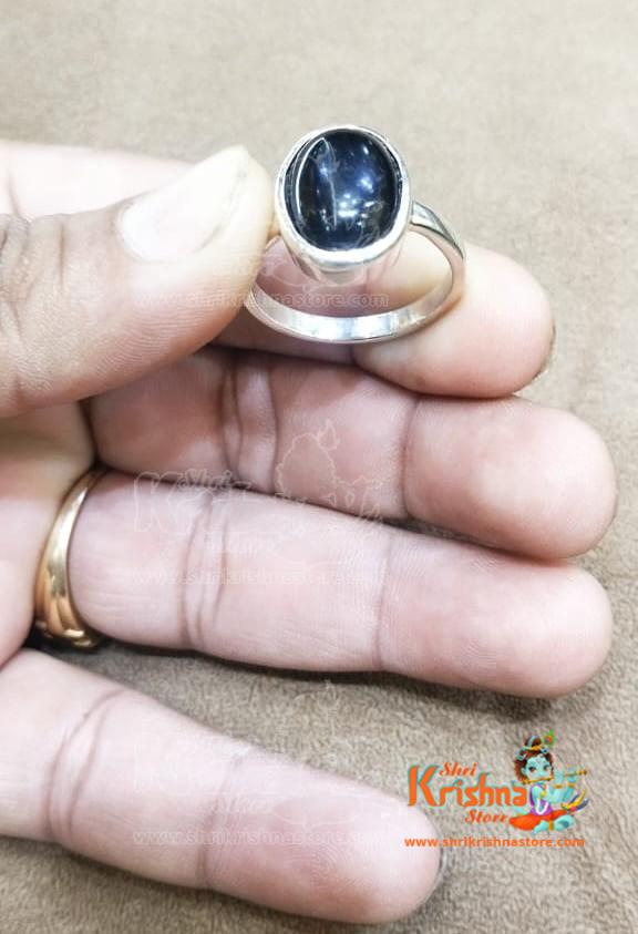 Natural Black Sulemani Hakik Agate Gemstone Ring