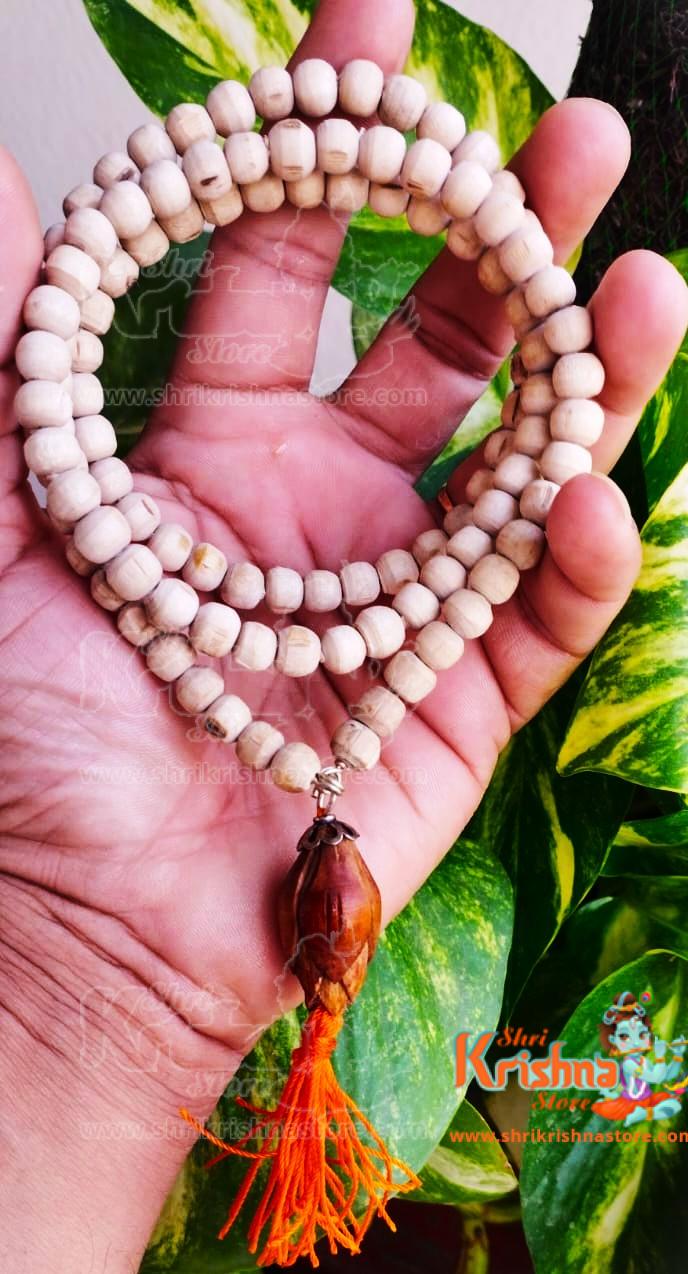 108 + 1 Tulsi Beads Jap Mala for Wearing And Mantra
