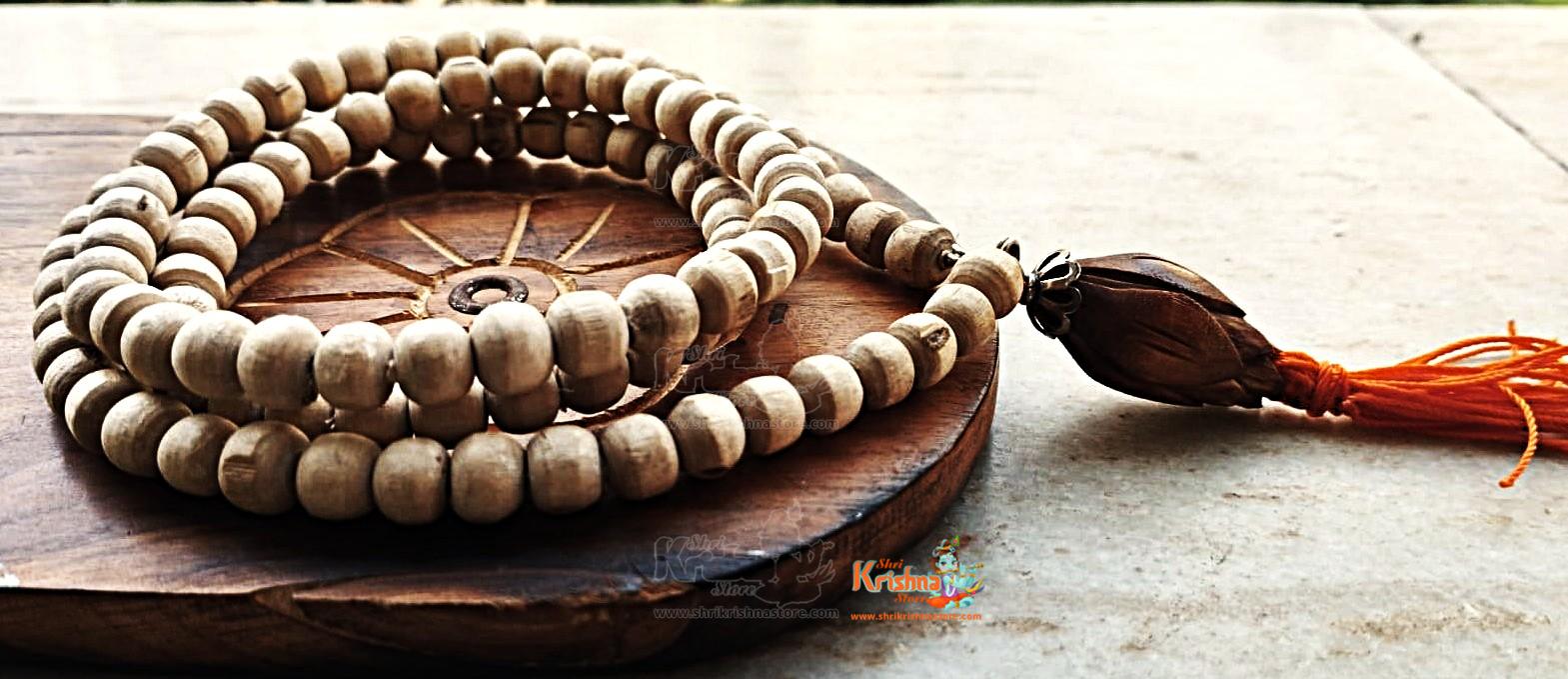 108 + 1 Tulsi Beads Jap Mala for Wearing And Mantra