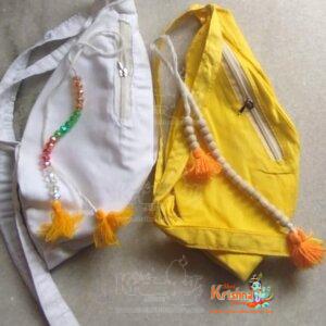 Plain Cotton Bead Bag Jaap Mala Bag Jholi Chanting Bag with Sakshi Mala-Pack of Two