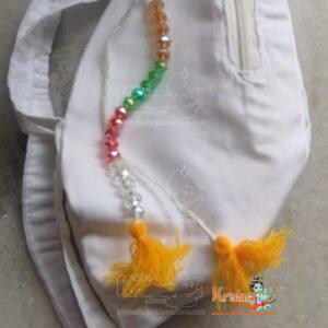 Plain Cotton Bead Bag Jaap Mala Bag Jholi Chanting Bag with Sakshi Mala-Pack of Two