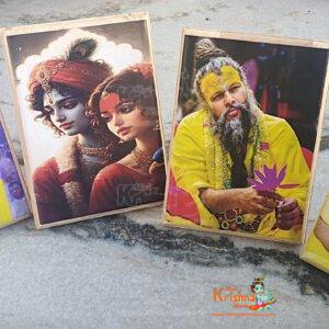 Premanand Govind Sharan ji Maharaj wooden photo frame