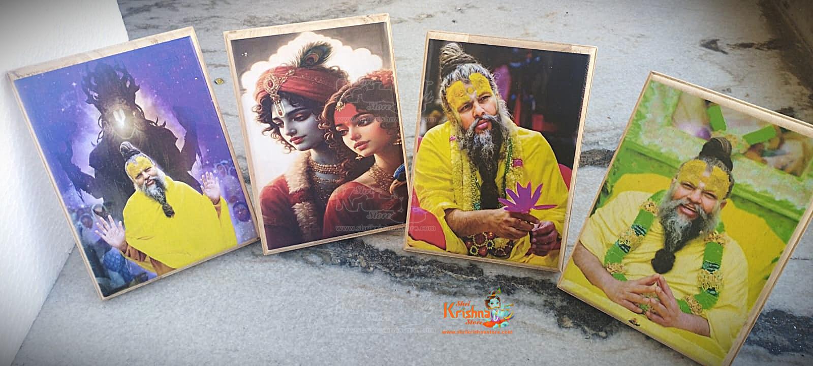 Premanand Govind Sharan ji Maharaj wooden photo frame