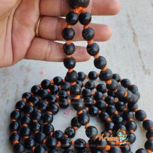 100% Natural Unpolished Karungali Malai / Natural Black Ebony