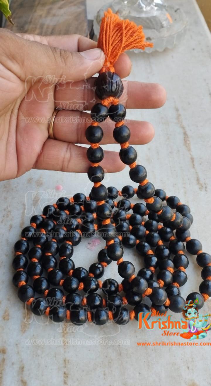 100% Natural Unpolished Karungali Malai / Natural Black Ebony