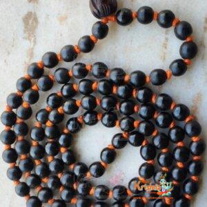 100% Natural Unpolished Karungali Malai / Natural Black Ebony