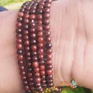 Five Layers Pure White Chandan / Sandal Wood Beads Bracelet