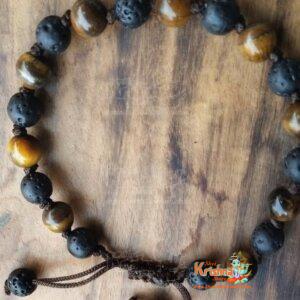 Powerful Krishna Sphatik with Tiger Beads Designed Adjustable Bracelet for Men and Women Spiritual