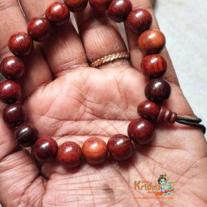 8 mm Spherical Bead Shaped Red Sandalwood Bracelet – Rakt Chandan Bracelet