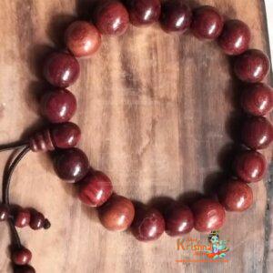 8 mm Spherical Bead Shaped Red Sandalwood Bracelet – Rakt Chandan Bracelet
