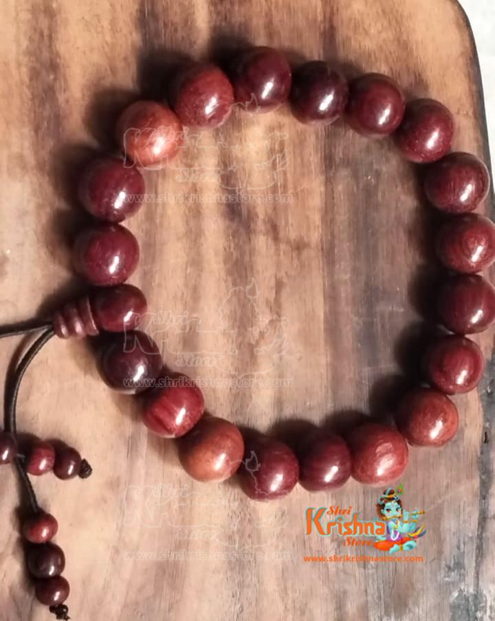 8 mm Spherical Bead Shaped Red Sandalwood Bracelet – Rakt Chandan Bracelet