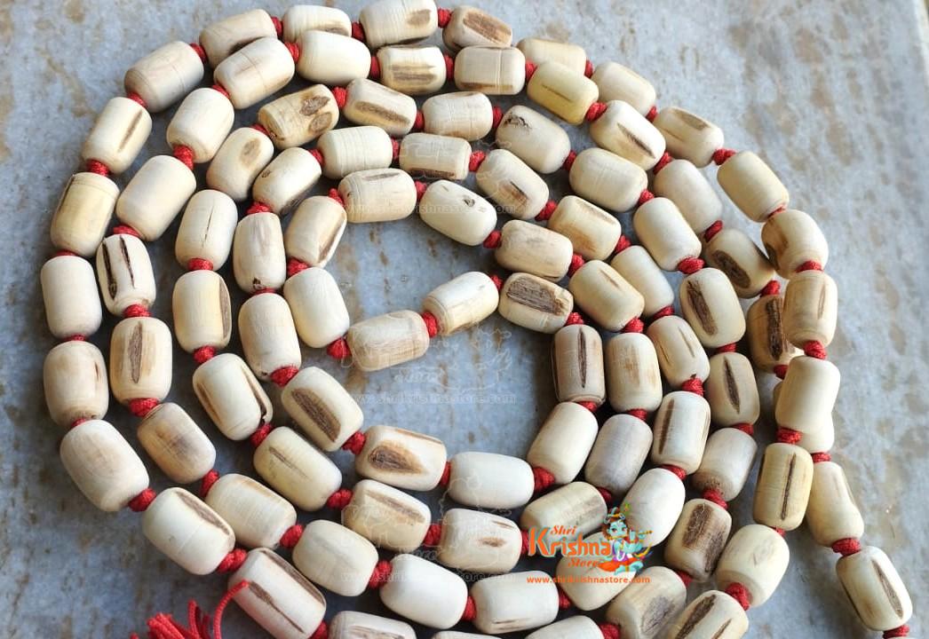 Tulsi Japa Mala with Yellow Tassel and Radhha Krishna Guru Bead – Supper Fine Quality