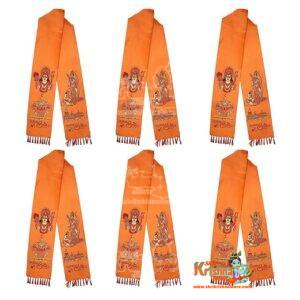 Jai Shree Ram Long Size Embroidery Dupatta/Chunni/Patka For Men, Women, Boys and Girls Set of 6Pcs Pack of 1