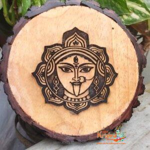 Terracotta Kali Maa Face Wooden Hanging Home Decorative