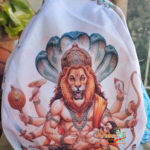 Lord Narasimha (Gomukhi) Japa Bag Prayer Bag, Meditation Bag.