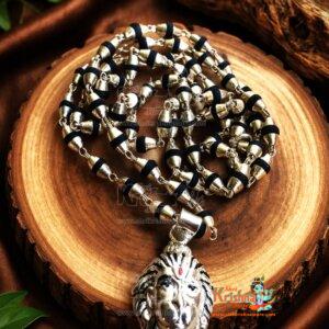 Silver Narasimha Kavach Pendent Tulsi Mala Online