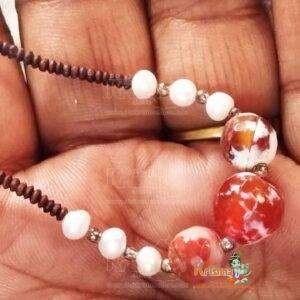 Stone with white Moti Tulsi Kanthi Mala