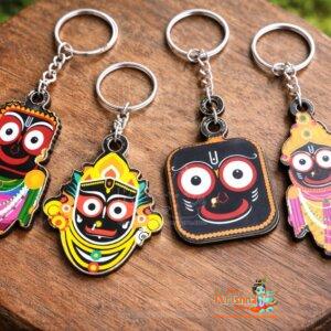 Lord Jagannath Keyring Set: Hindu Religious Keychains