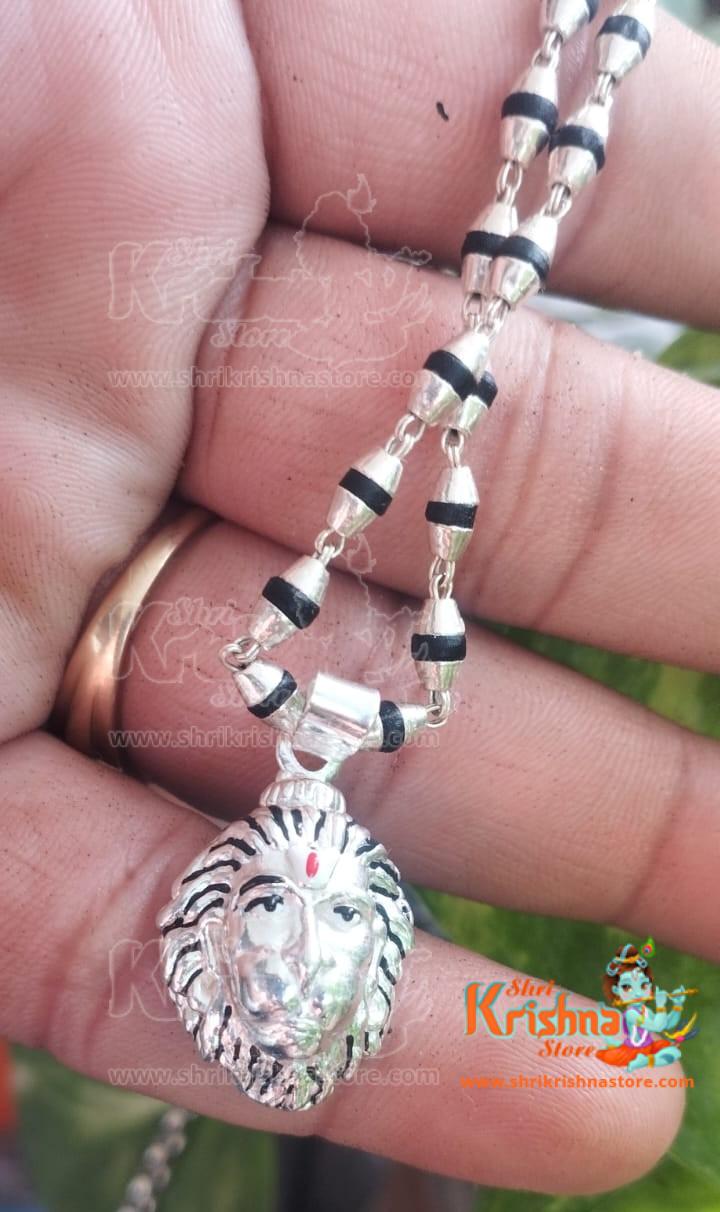 Silver Narasimha Kavach Pendent Tulsi Mala Online