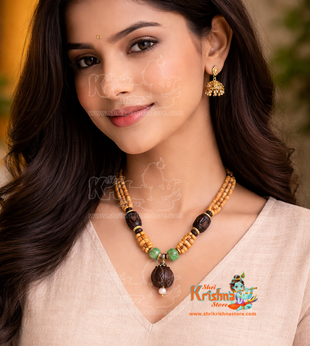 Traditional Look Tulsi Beads Mala