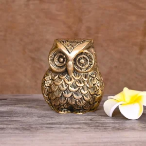Brass Owl Figurine (2.5 Inch)