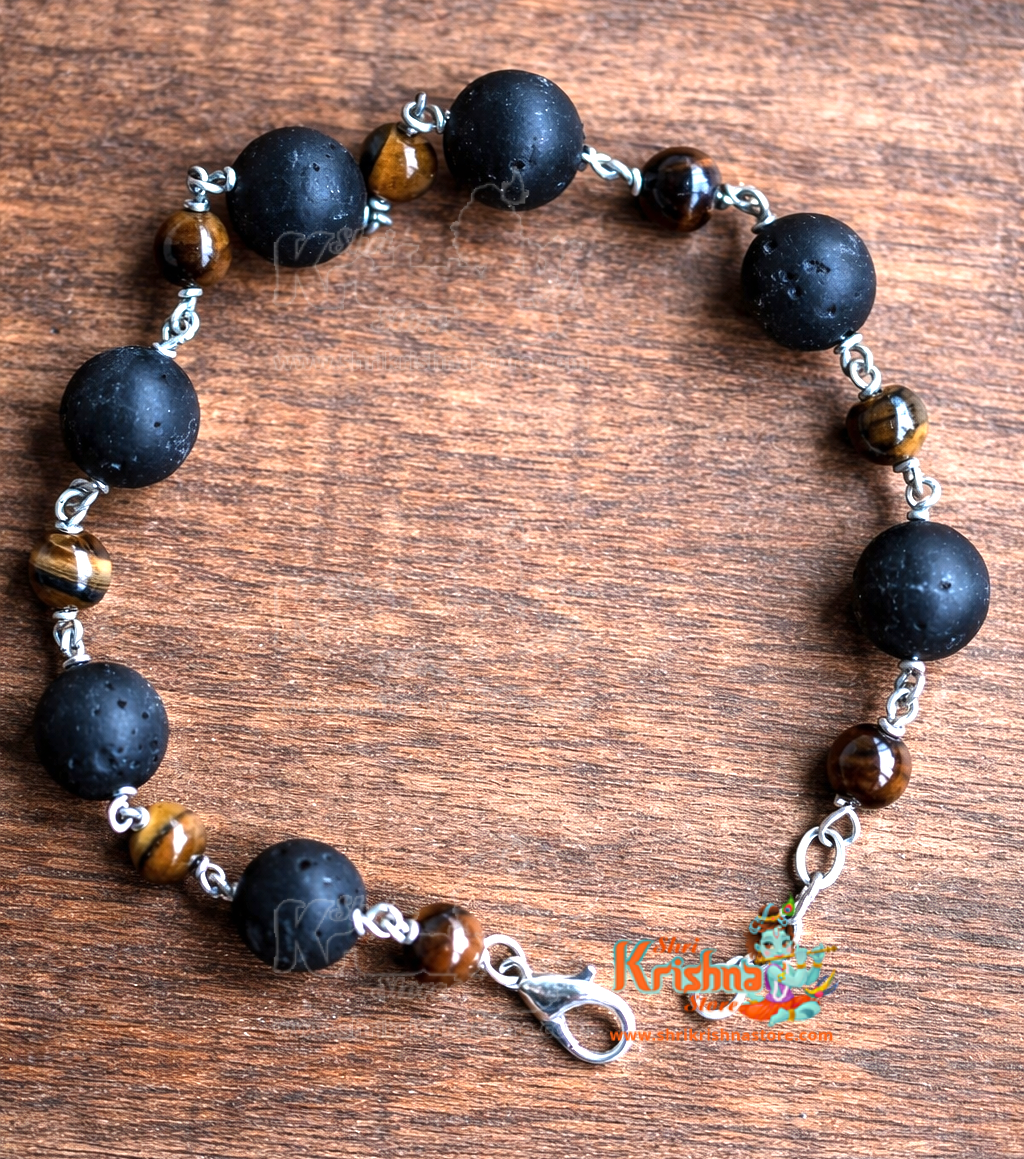 Krishna Sphatic With Tiger Balls Designed Bracelet – Classic