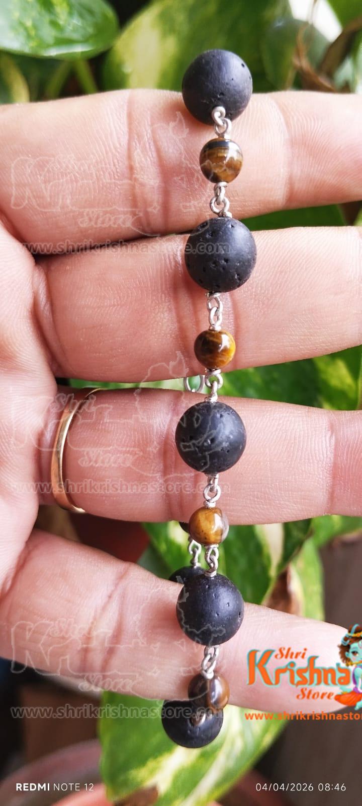 Krishna Sphatic With Tiger Balls Designed Bracelet – Classic