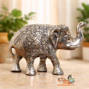 Metal Elephant Idol for Good Luck, Vastu & Pooja
