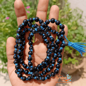 Black Hakik Mala 108+1 Beads Fine Quality Original Natural Agate Beads 8 mm