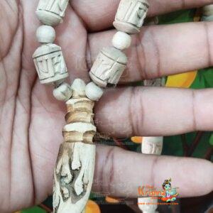 Tulsi Wood Couch Design Radha Naam Mala for Neck