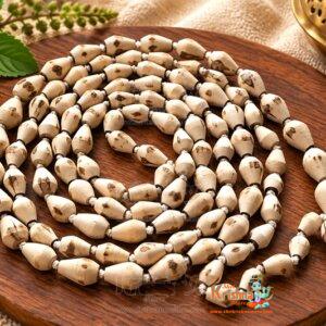 Mridang Design Handmade Tulsi Beads Chanting Mala